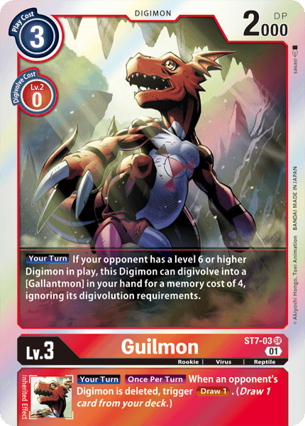 Digimon TCG Card 'ST7-003' 'Guilmon'