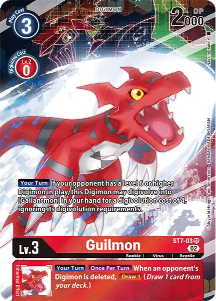 Digimon TCG Card 'ST7-003_P4' 'Guilmon'