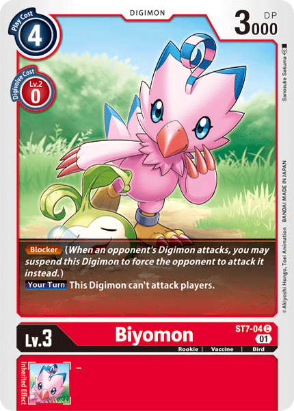 Digimon TCG Card 'ST7-004' 'Biyomon'