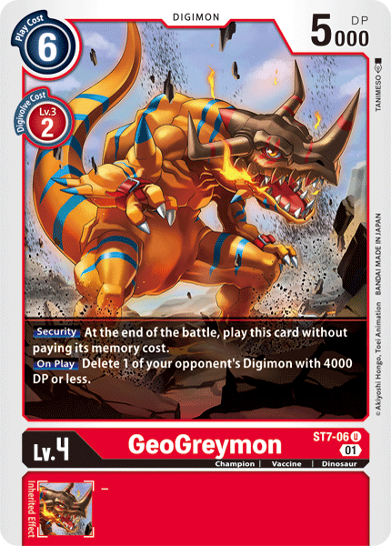 Digimon TCG Card 'ST7-006' 'GeoGreymon'
