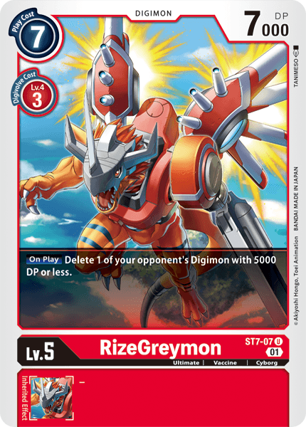 Digimon TCG Card 'ST7-007' 'RizeGreymon'