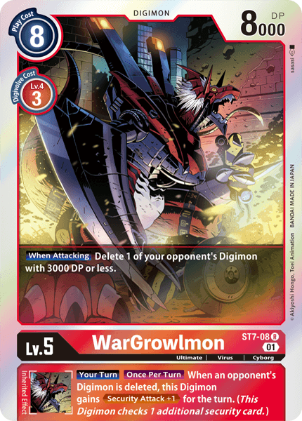 Digimon TCG Card ST7-08 WarGrowlmon