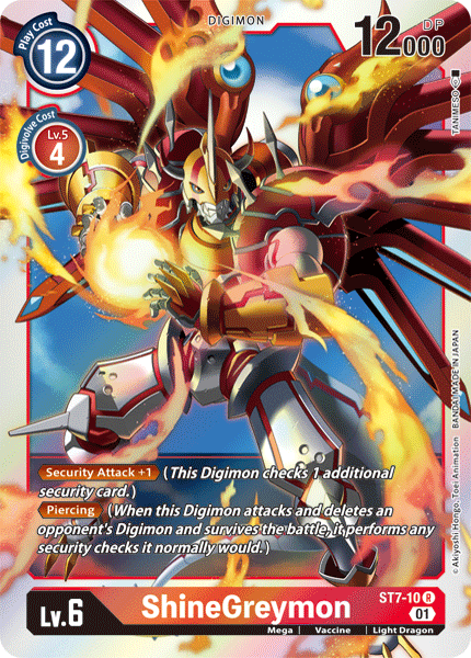 Digimon TCG Card ST7-10 ShineGreymon