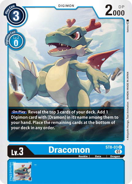 Digimon TCG Card 'ST8-003' 'Dracomon'