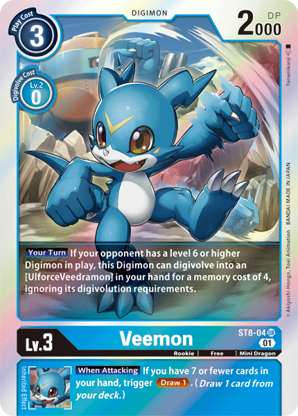 Digimon TCG Card 'ST8-004' 'Veemon'