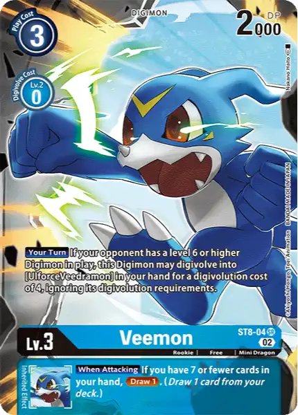 Digimon TCG Card 'ST8-004_P4' 'Veemon'