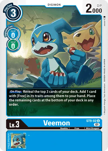 Digimon TCG Card 'ST9-002' 'Veemon'